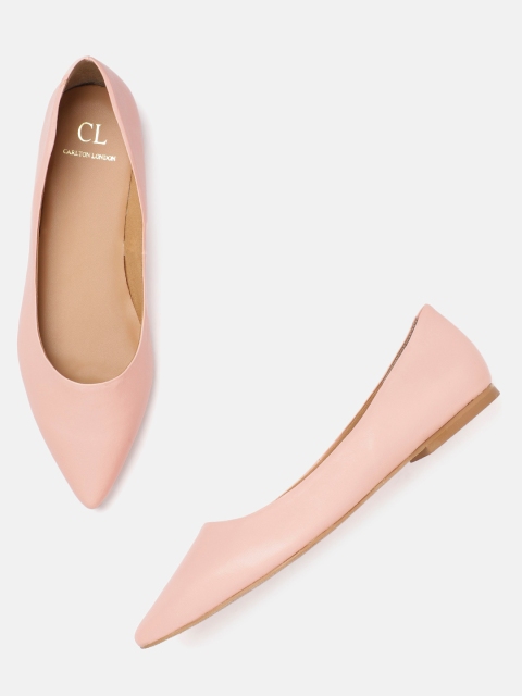 

Carlton London Women Peach-Coloured Solid Ballerinas