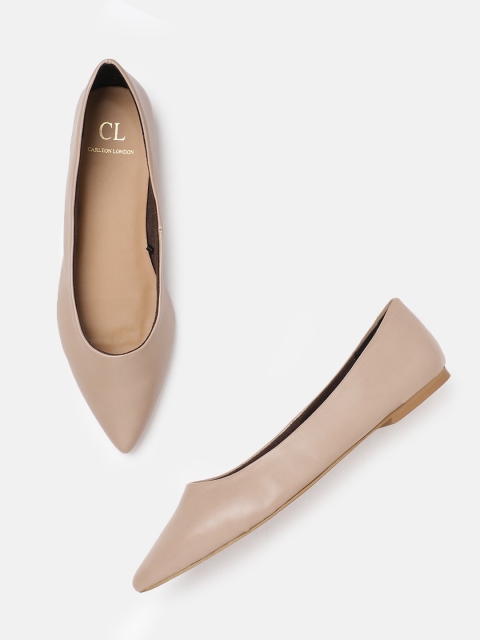 

Carlton London Women Beige Solid Ballerinas