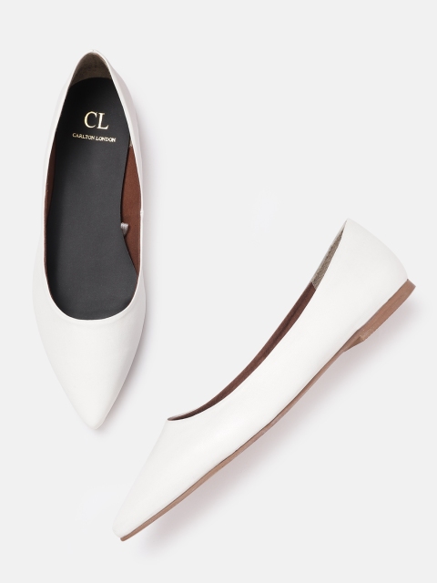 

Carlton London Women White Solid Ballerinas Flats