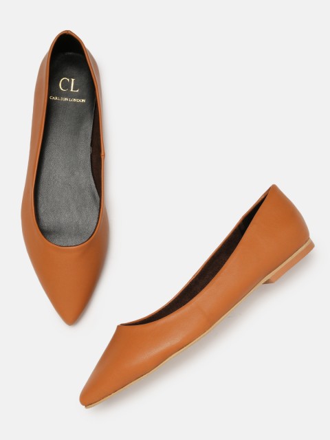 

Carlton London Women Tan Solid Ballerinas