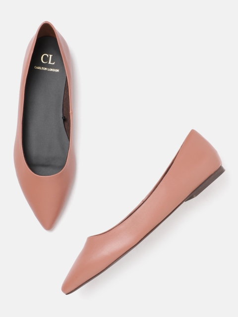 

Carlton London Women Dusty Pink Solid Ballerinas