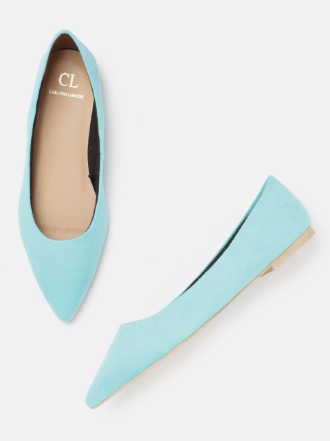 

Carlton London Women Blue Solid Ballerinas