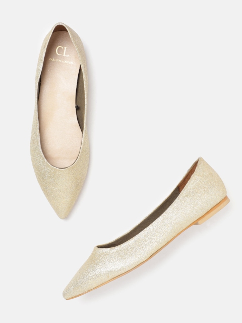 

Carlton London Women Gold-Toned Shimmer Ballerinas