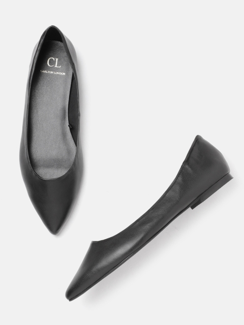 

Carlton London Women Black Solid Ballerinas
