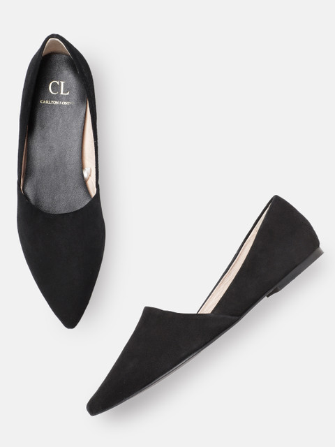 

Carlton London Women Black Solid Ballerinas