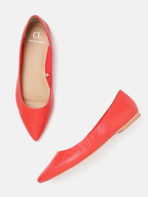 

Carlton London Women Red Solid Ballerinas