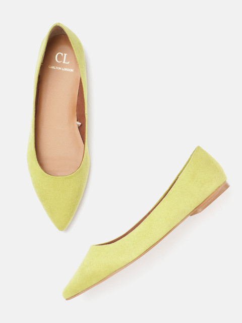 

Carlton London Women Lime Green Solid Ballerinas