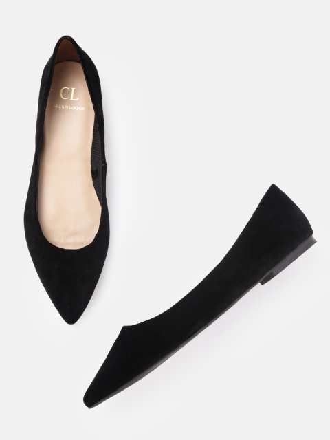 

Carlton London Women Black Solid Ballerinas