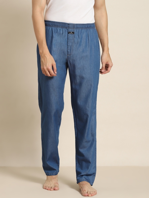 

Hancock Men Blue Denim Solid Comfort Fit Lounge Pant