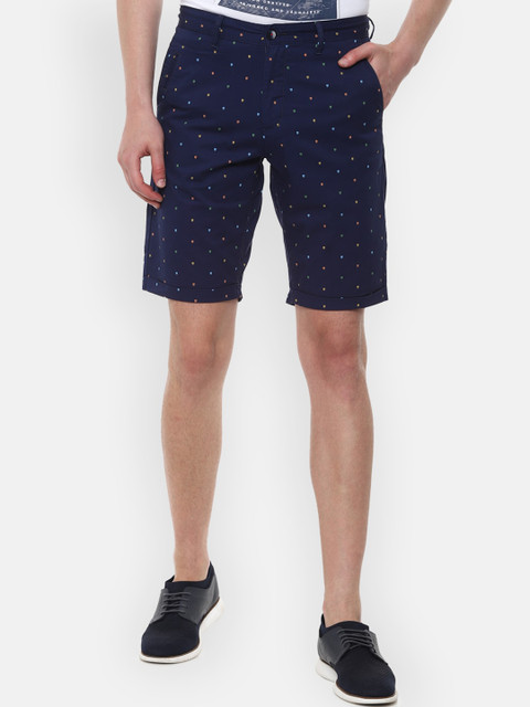 

Louis Philippe Sport Men Navy Blue Conversational Printed Slim Fit Regular Shorts