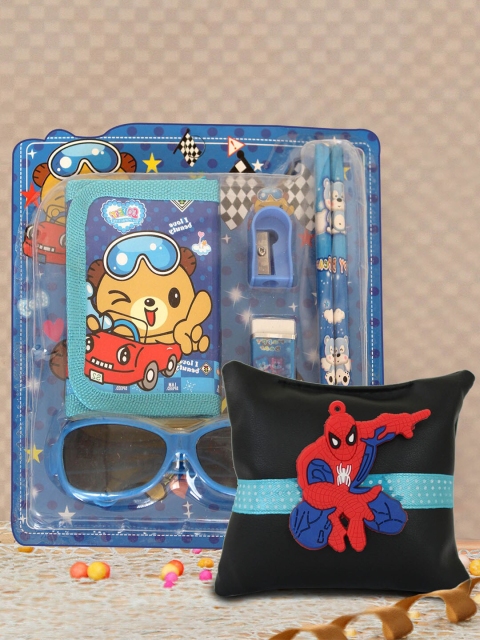 

TIED RIBBONS Kids Rakhi with Stationery Kit Combo Gift Set, Multi