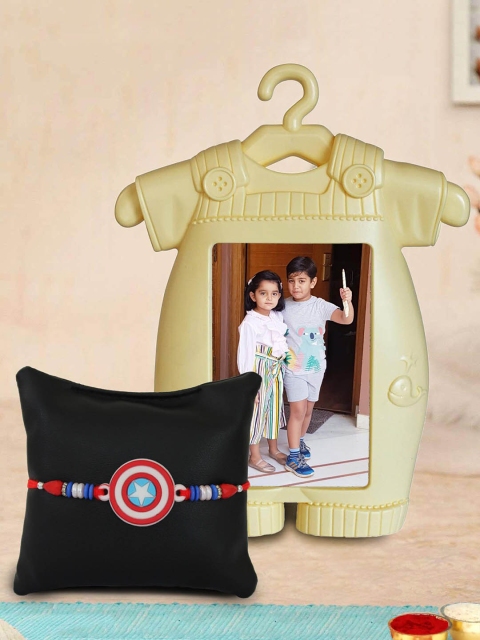 

TIED RIBBONS Boys Rakhi With Photo Frame Combo Gift Set, Blue