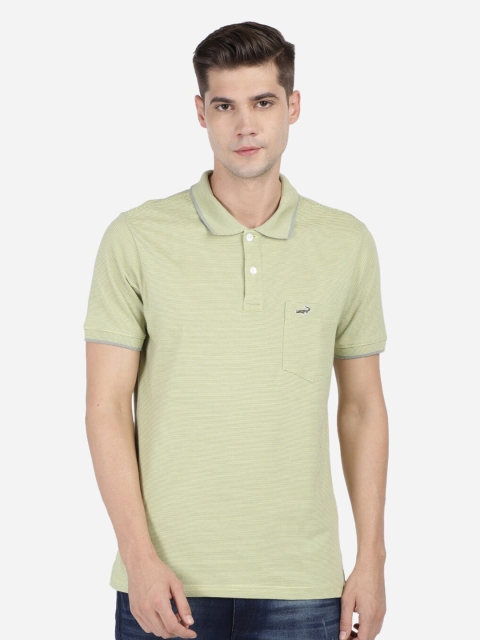 

Crocodile Men Green & garden glade Polo Collar Pockets Slim Fit T-shirt