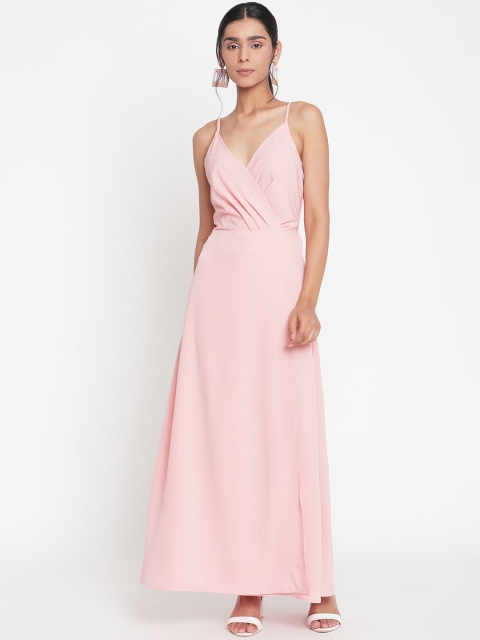 

The Vanca Peach-Coloured Maxi Dress