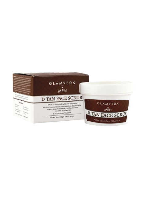 

GLAMVEDA Men D Tan Face Scrub 80gm, Brown