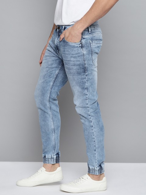 

Mast & Harbour Men Blue Slim Jogger Fit Light Fade Stretchable Jeans