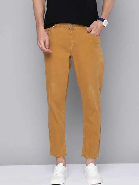 

Mast & Harbour Men Brown Carrot Fit Stretchable Jeans