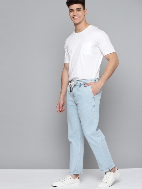 

Mast & Harbour Men Blue Straight Fit Stretchable Jeans with Fabric Belt