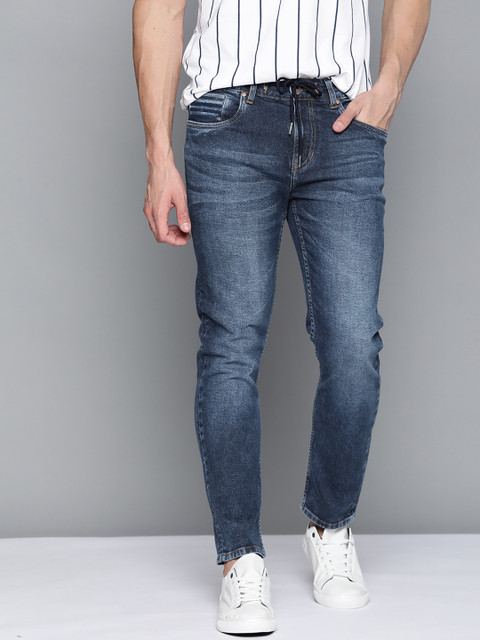 

Mast & Harbour Men Navy Blue Skinny Fit Light Fade Stretchable Jeans