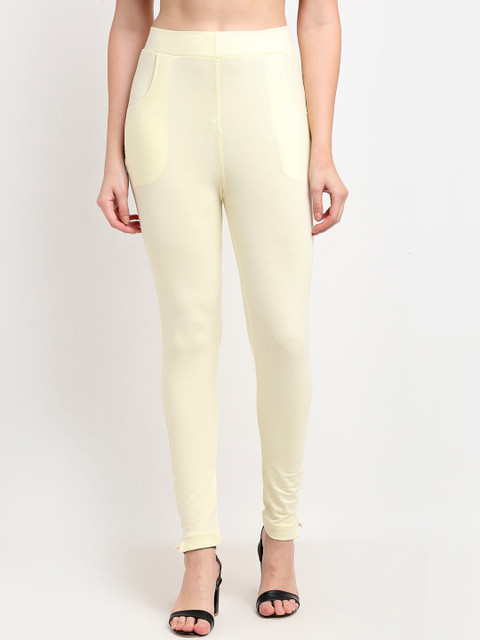 

TAG 7 Womens Cream Ethnic Cotton Legging