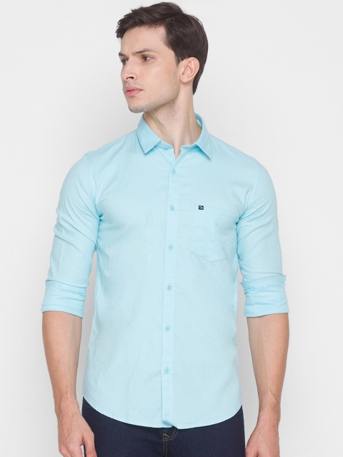 

SPYKAR Men Blue Slim Fit Opaque Casual Shirt