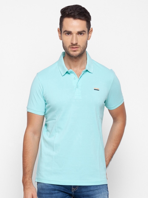 

SPYKAR Men Blue Polo Collar Slim Fit T-shirt