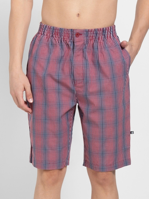

Jockey Men Multicoloured Checked Regular Shorts, Multi