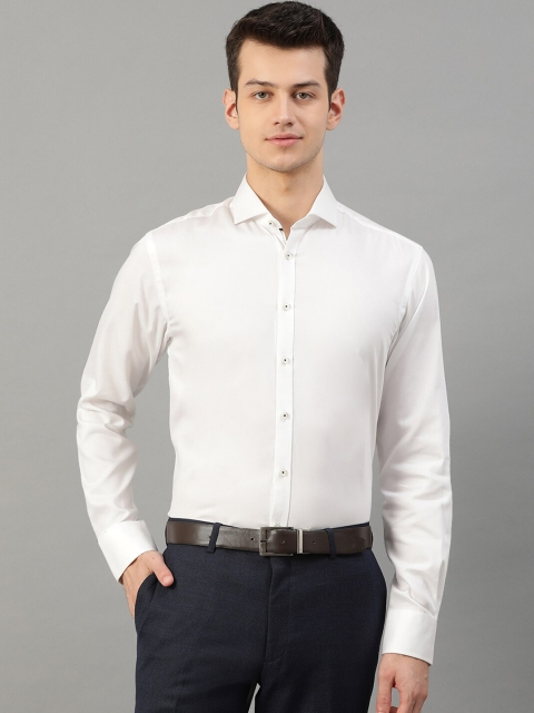 

Bruun & Stengade Men White Slim Fit Opaque Casual Shirt