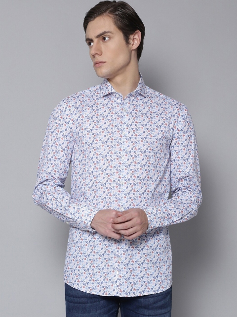 

Bruun & Stengade Men Blue Slim Fit Floral Opaque Printed Casual Shirt