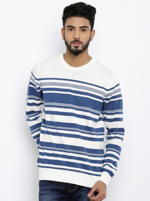 

Celio Men White Striped Sweater