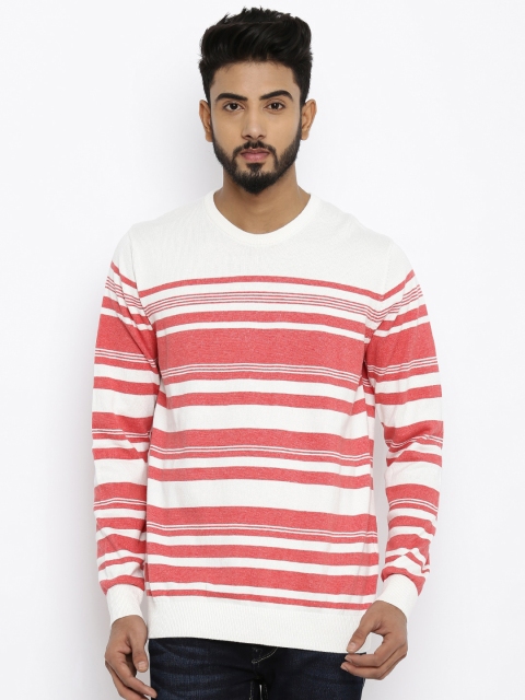 

Celio Men White Striped Sweater
