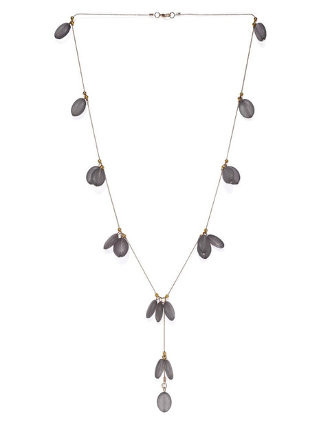 

Blisscovered Woman Gold-Toned & Grey Gold-Plated Chain