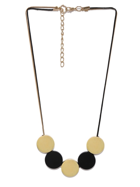 

Blisscovered Women Black & Gold-Toned Metal Necklace