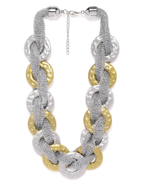 

Blisscovered Women Silver-Toned & Yellow Necklace