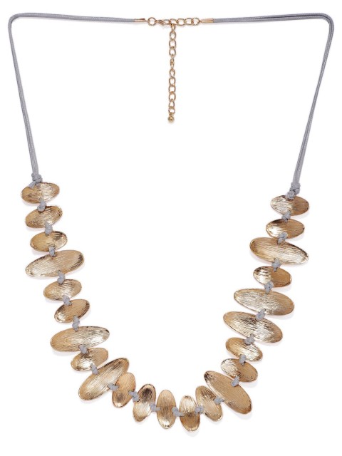 

Blisscovered Women Gold & Grey-Toned Metal & Artificial Beads Necklace