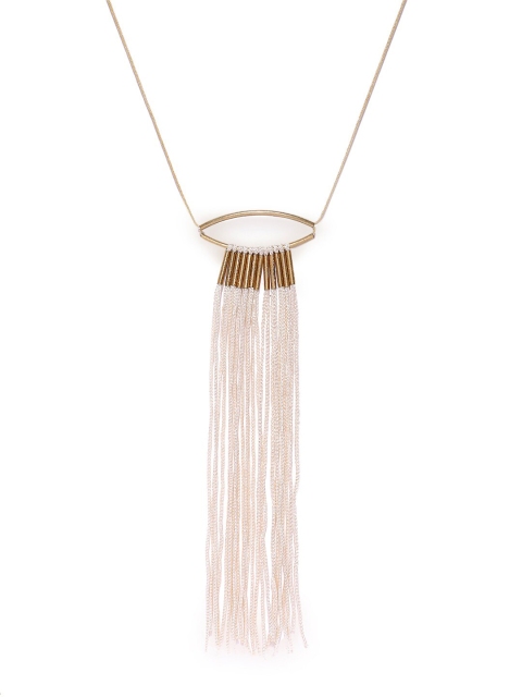 

CRZ Women Gold Tone Long Tassel Necklace