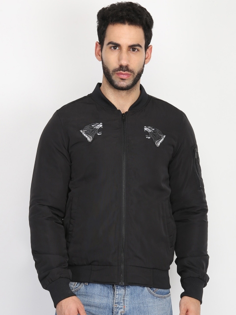 

LINDBERGH Men Black Lightweight Bomber Jacket