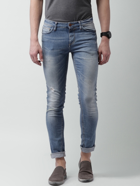 

Celio Men Blue Slim Fit Mildly Distressed Stretchable Jeans