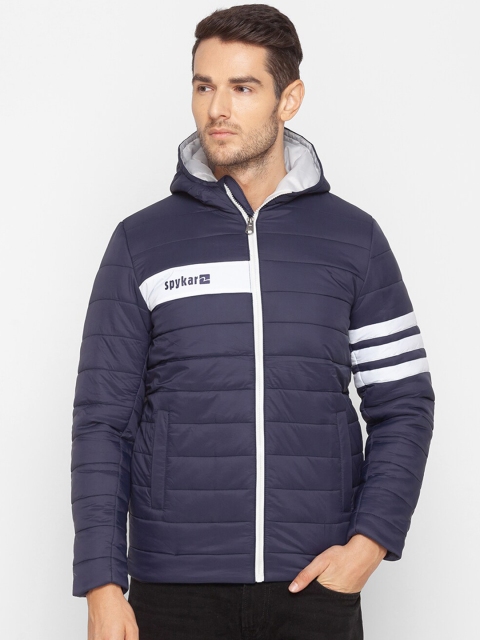 

SPYKAR Men Blue Off White Padded Jacket