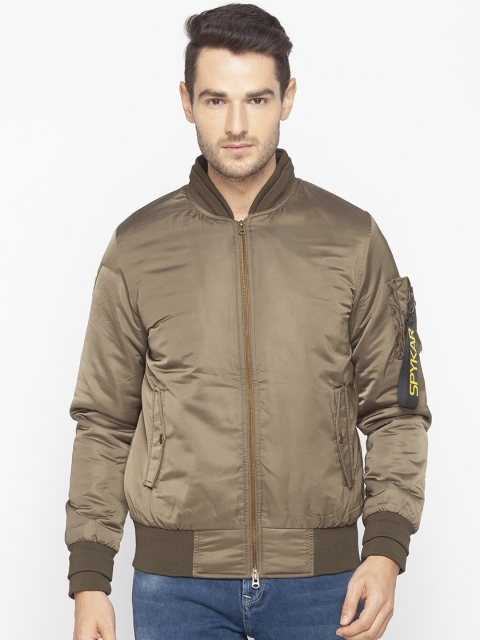 

SPYKAR Men Olive Green Bomber Jacket