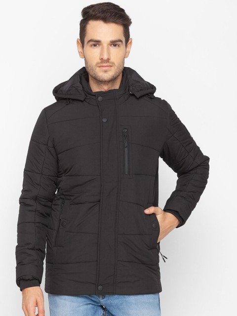 

SPYKAR Men Black Longline Padded Jacket