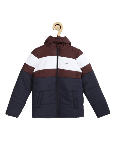 

Allen Solly Junior Boys Navy Blue Colourblocked Puffer Jacket