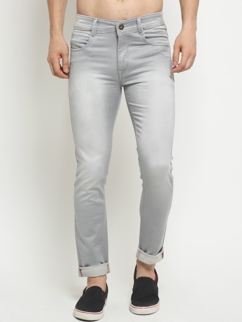 

Rodamo Men Grey Slim Fit Heavy Fade Stretchable Jeans