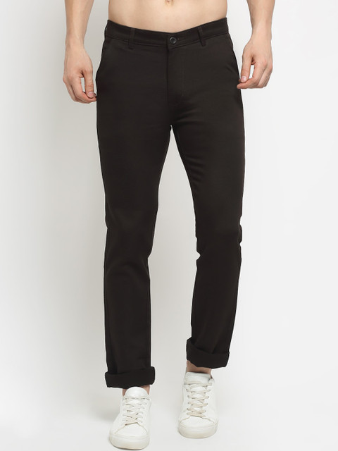 

Rodamo Men Brown Slim Fit Chinos Trousers