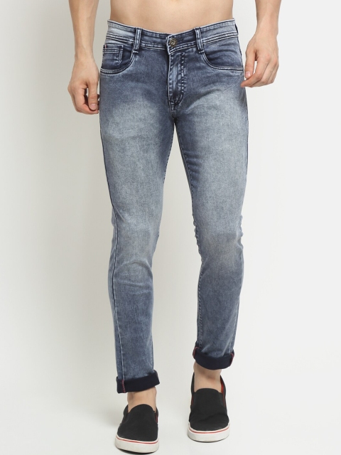 

Rodamo Men Blue Slim Fit Heavy Fade Stretchable Jeans