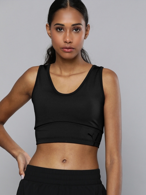 

Puma Women Black Eversculpt Fitted Slim dryCELL Printed Top