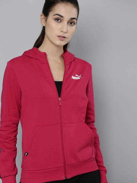 

Puma Women Red POWER Full-Zip Hoodie Sweatshirt