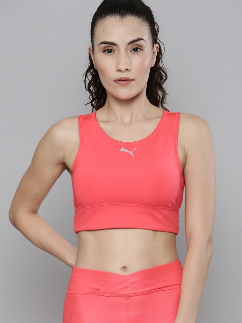 

Puma Pink Solid Full Coverage Lightly Padded RTG Workout Bra Top 58645334