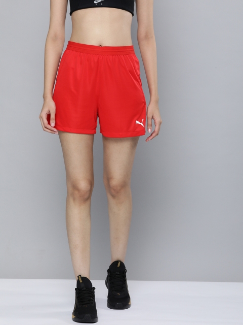 

Puma Women Red Solid Team Final 2 Knitted Football Shorts