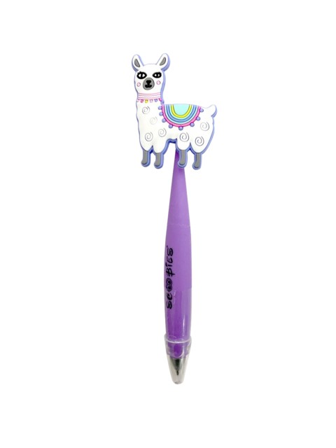 

SCOOBIES Kids Purple & White Scented Lama Pen